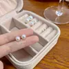 Pendientes de Botón de Perla Elegantes y Sencillos Estilo Coreano Aguja de Plata Versátiles para el Trabajo Pendientes Redondos de Perla Exquisitos Venta al por Mayor Cobre Estilo Coreano