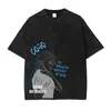 Camiseta Manga Curta Gola Redonda Y2K Roupas Masculinas Novidades