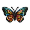 Pingentes coloridos de borboleta em borracha macia de PVC com impressão UV, acessórios decorativos personalizados para sapatos em pintura a óleo colorida