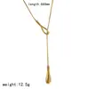 Colar Corrente de Cobra Europeu e Americano Transfronteiriço para Mulheres, Corrente Longa Versátil para Suéter Banhada a Ouro 18K Colar Ajustável