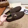 Mocasines Casuales Estilo Old Money Vintage para Mujer 2026 Tendencia Otoño Nueva Colección Punta Redonda Suela Suave Slip-On Hebilla Zapatos Birkenstock