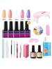 Set de Herramientas de Manicura Transfronterizo Capa Base Pegamento Templado Escarchado Sellador Recubrimiento Esmalte de Uñas Pegamento Lámpara de Fototerapia Recomendado por el Gerente de la Tienda