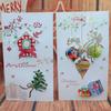 Nueva Venta Directa Creativa Hecha a Mano Estéreo Tarjeta de Felicitación de Navidad Exportación Polvo Dorado con Brillo Tarjeta de Bendición de Navidad Tarjeta de Invitación