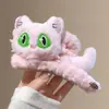 2025 Nuevo Clip para el Pelo de Felpa de Gato Heterocromático Lindo para Otoño e Invierno Clip Trasero para el Cabello de Mujer Clip de Tiburón Clip para el Cabello