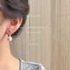 Pendientes de perla Shi Jia con textura de gran tamaño, chapados en oro de 14 quilates, con un temperamento simple y avanzado.