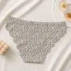 Chegada Nova 2026 Calcinhas Femininas Seamless de Seda de Gelo Estilo Fino Estilo Retro Americano Estilo Garota Popular Estampa de Leopardo Calcinhas Femininas