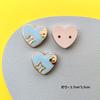 Accesorios de resina con forma de corazón de melocotón y sonrisa de celebridad de Internet, hechos a mano, para sombreros, horquillas, carcasas de teléfono móvil, parches para hebillas de zapatos