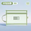 Bolsa de Arquivo Classificadora de Matérias em Malha Transparente com Zíper Camada Dupla Grande Capacidade Cor Morandi Bolsa para Aulas de Reforço para Alunos do Ensino Fundamental
