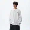 Moletom gola redonda com estampa floral retrô estilo americano, unissex, top da moda outono/inverno, caimento solto, para casais