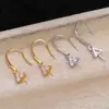 Accesorios DIY Joyería de Perlas Plata 925 Alfiler Recto Montura Princesa 7127 Ganchos para Aretes DIY Semi-terminados 10-12