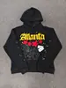 Sudadera con capucha de forro polar grueso de peso pesado 450 g, original de ultramar, para hombre, con estampado de espuma de Araña Sp5Der
