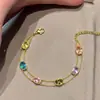 Pulsera con Colgante Ovalado de Circonita Dopamina, Lujo Ligero, Gama Alta, Pulsera Elegante, Diseño Personalizado de Nicho, Joyería de Mano para Mujeres