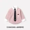 Camisa Nova de Verão de Manga Curta Camisa de Menino Listrada com Costura Manga Curta Blusa de Menina Resistente a Rugas Bonita Combina com Tudo Confortável