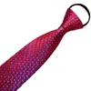 Fabricante Hombres Negros Casual Rayas Azules Corbata de Negocios Corbata Perezosa 8cm Corbata sin Corbata al por Mayor Cremallera