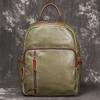 Explosões de Comércio Exterior Mochila Masculina Retro de Couro Genuíno Casual Versátil de Couro de Vaca Mochila de Viagem Cores Faculdade Bolsa Escolar de Couro Macio