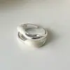 Anillo Abierto Irregular de Nuevo Estilo Transfronterizo para Mujer, Diseño Único, Simple y Versátil, Anillo Ajustable para Dedo Índice