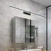 Luz de armário espelhado minimalista nórdico, luz LED para maquiagem de banheiro, luz frontal para espelho de banheiro, luminária de parede para lavatório de quarto