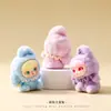 Enfeites de Mesa Mini Coelho Aveludado Cacheado, Miniaturas Fofas, Decorações de Artesanato para Mini Cenários DIY de Escritório