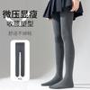 Leggings para Otoño e Invierno, Forrados de Felpa y Engrosados, Adecuados para Usar Afuera, Leggings Térmicos de Algodón con Pies, Pantalones Unitard Negros para Mujer con Pies