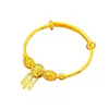 Pulsera de Red Atrapasueños Estilo Étnico Oro de Arena Vietnamita Estilo Popular Sencillo Atrapasueños Bola Hueca Pulsera de Tirar y Empujar para Novia