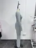 Comercio Exterior Europeo y Americano Transfronterizo Ropa Nueva para Mujer Americana Sexy Sexy de Hombros Descubiertos Manga Larga Corta que Muestra el Ombligo Pantalones Plisados Traje