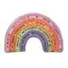 Parche Bordado 3D de Arcoíris para Ropa Infantil, Decoración de Falda y Sombrero, Parche de Bordado DIY Hecho a Mano