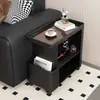 Carrito Móvil Creativo Estilo Lujo Ligero para Sala de Estar, Sofá Moderno para el Hogar de Hierro Forjado, Mesa de Centro Simple, Estante de Almacenamiento, Mesita de Noche