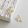 Pendientes de Perla Asimétricos con Forma de Corazón con Diseño de Nicho Estilo Coreano Es77 Plata de Ley 925 en Toda la Superficie Pendientes Simples Estilo Ins Inspirados en Chanel