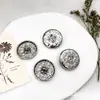 Botões Metálicos de Zircônia Rachada Redondos Roupas Femininas Luxuosas Cheongsam Camisa Cardigan Pequenos Botões de Cristal Banhados a Cobre Estilo Chanel