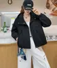 Jaqueta curta feminina primavera/outono 2026 novo estilo coreano com capuz casual solta top casaco moderno