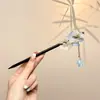Horquilla Negra de Ébano Estilo Nuevo 2026 para Mujer, Horquilla Fresca y Elegante de Flor de Magnolia, Horquilla para Moño, Accesorio para el Cabello Estilo Antiguo Qipao