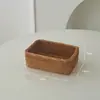 Caja de Almacenamiento de Escritorio de Ratán Rectangular Organizador de Cosméticos Cesta de Almacenamiento para Artículos Varios Adorno Decorativo Estilo Ins