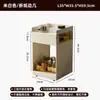 Mesa Lateral Móvil Pequeña para Sala de Estar, Mesa de Café de Moda para Uso Doméstico, Mesita de Noche Vintage para Dormitorio, Carrito Móvil, Gabinete Lateral para Sofá
