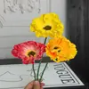 Novo Toque de Luxo Decoração de Móveis Hidratante para Sala de Jantar Mesa de Jantar Arranjo de Flores Casamento Papoula de PU Flor Artificial