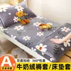 Funda de colchón engrosada con forro de vellón de leche de invierno para dormitorios estudiantiles, funda de colchón de felpa, funda de edredón de vellón de coral, 90x190
