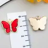 Collar Pendiente Pequeño de Mariposa con Pedrería Colorida de Acrílico y Aleación Aretes Accesorios de Colgante de Moda para Teléfono