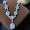Suministro Exclusivo Transfronterizo de Collares de Ópalo Natural, Estilo de Lujo Ligero y Gama Alta, Modelos Nuevos, Venta Directa del Fabricante, Más Vendidos en Douyin