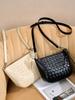 Bolso Cruzado Tejido Personalizado para Mujer, Bolso Dumpling, Bolso de Equipaje de Guangzhou, Bolso Cruzado de Cuero Genuino de Hombro Único de Moda y de Alta Gama