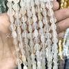 8*10mm flat gota de água solta contas de cristal ágata olho de tigre buraco reto gota de água contas diy pulseira colar acessórios frisado
