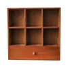 Estantería de escritorio simple de varios niveles para almacenamiento, estante de almacenamiento de escritorio para sala de estar, portavasos, gabinete de rejilla multi-compartimento para el hogar montado en la pared