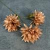 Flores Artificiales Crisantemo de 3 Cabezas Flores de Seda Arreglo Floral de Crisantemo Accesorios para Fotografía Flores Falsas Ramo de Flores para Fotografía Decoración del Hogar