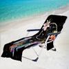 Nueva funda de microfibra para silla de playa toalla reclinable bolsa para toalla de playa impresión digital un atrapasueños