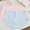 60-77.5kg Talla grande lindo estampado floral suave amigable con la piel cómodo transpirable ropa interior para mujer