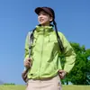 Ropa de Protección Solar Estilo Montaña para Mujer, Nueva Chaqueta de Protección UV de Verano para Exteriores de Seda de Hielo Ligera Holgada Transpirable para Mujer