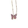 Collar de Cuentas de Mariposas Moradas Azules Coloridas Súper Hada Personalidad Nicho Femenina Elegante Lujo Ligero Cadena Clavícula Nuevo Estilo