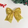 Adornos de lazo de lentejuelas con purpurina transfronterizos, guirnalda para árbol de Navidad, decoración de escena para escaparate, decoración de escena de fiesta