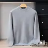 Suéter Básico de Lã Cashmere 100% Minimalista com Gola Alta Manga Longa Outono Inverno Versátil para o Dia a Dia Afinando Camada Interna Suéter