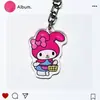 El Nuevo Llavero de Melody de Sanrio es Lindo y Dulce, con un Corazón Femenino, Colgante de Dibujos Animados en Acrílico y Accesorio para Bolso