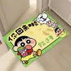 Capacho de Entrada Desenho Animado Shin-Chan PVC Entrada Tapete de Laço de Seda para Corredor Entrada, Resistente à Sujeira, Personalizável, Antiderrapante
