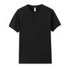 Camiseta Ami Khaji Masculina Manga Longa Pesada Algodão de Xinjiang Algodão Puro Gola Henley Manga Curta Estilo Americano Retrô Fitness Simples